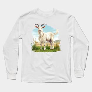 White Goat Long Sleeve T-Shirt